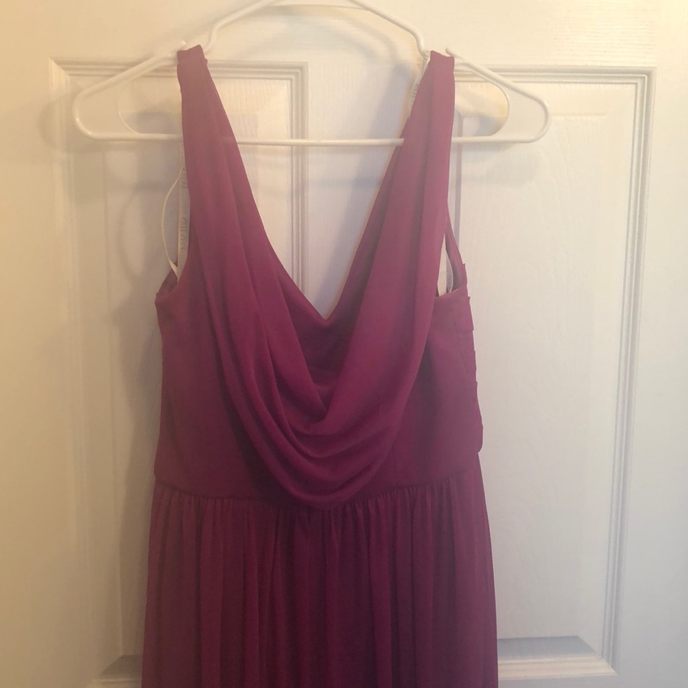 David’s Bridal Short Mesh Dress With Cowl Back - Picture 5 of 6